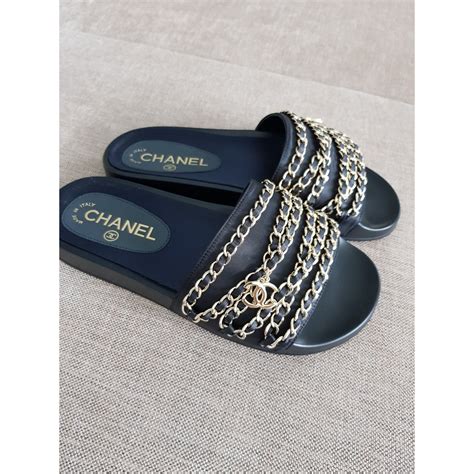 chanel sliders black|chanel slides price.